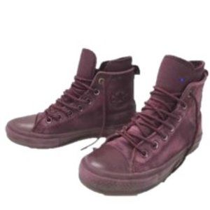 EUC CTAS Chuck Taylor Nubuck Leather High in all over Sangria (4M; 6W)